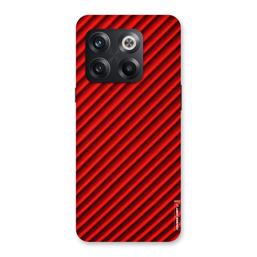 Red Rugged Stripes Back Case for OnePlus 10T