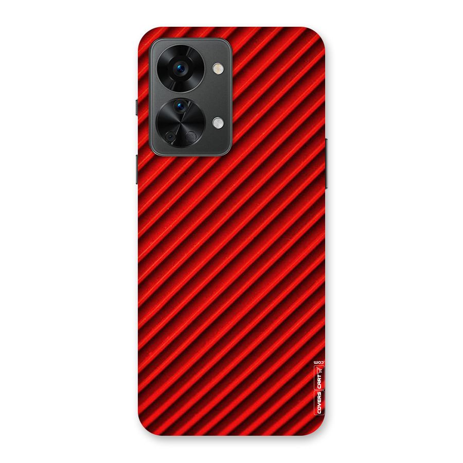 Red Rugged Stripes Back Case for OnePlus Nord 2T