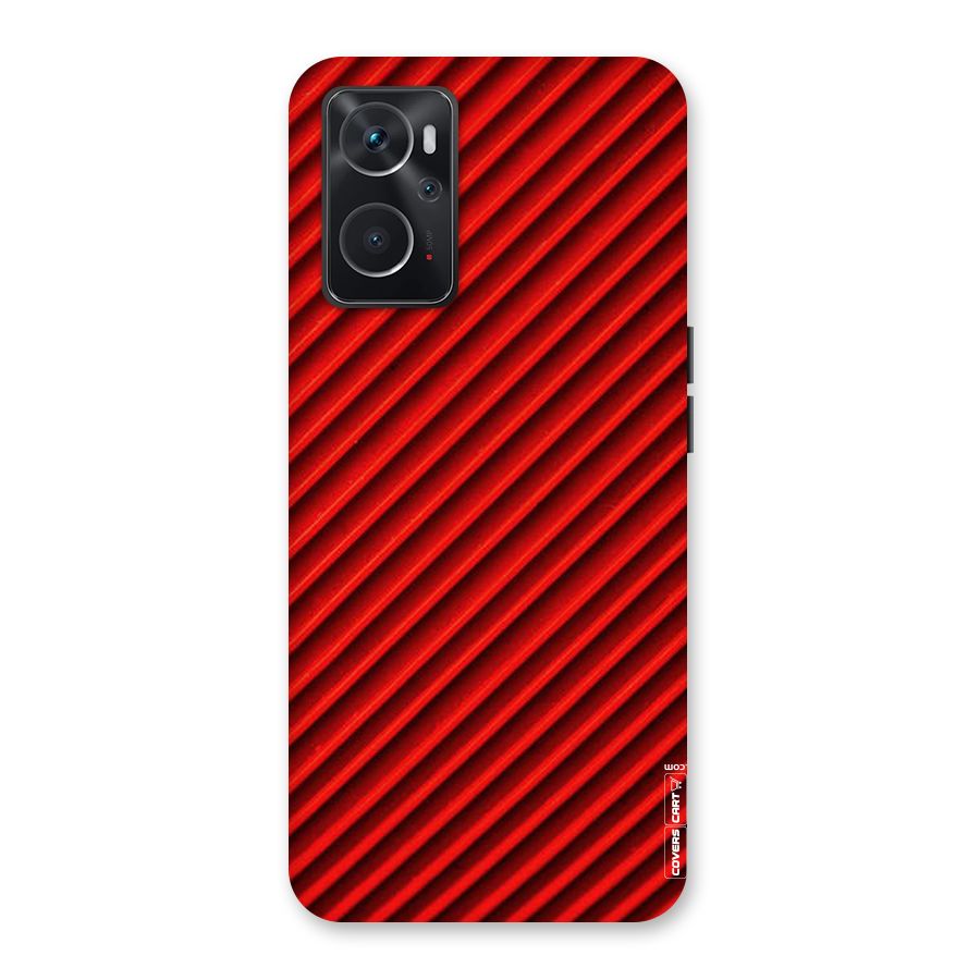 Red Rugged Stripes Back Case for Oppo K10 4G