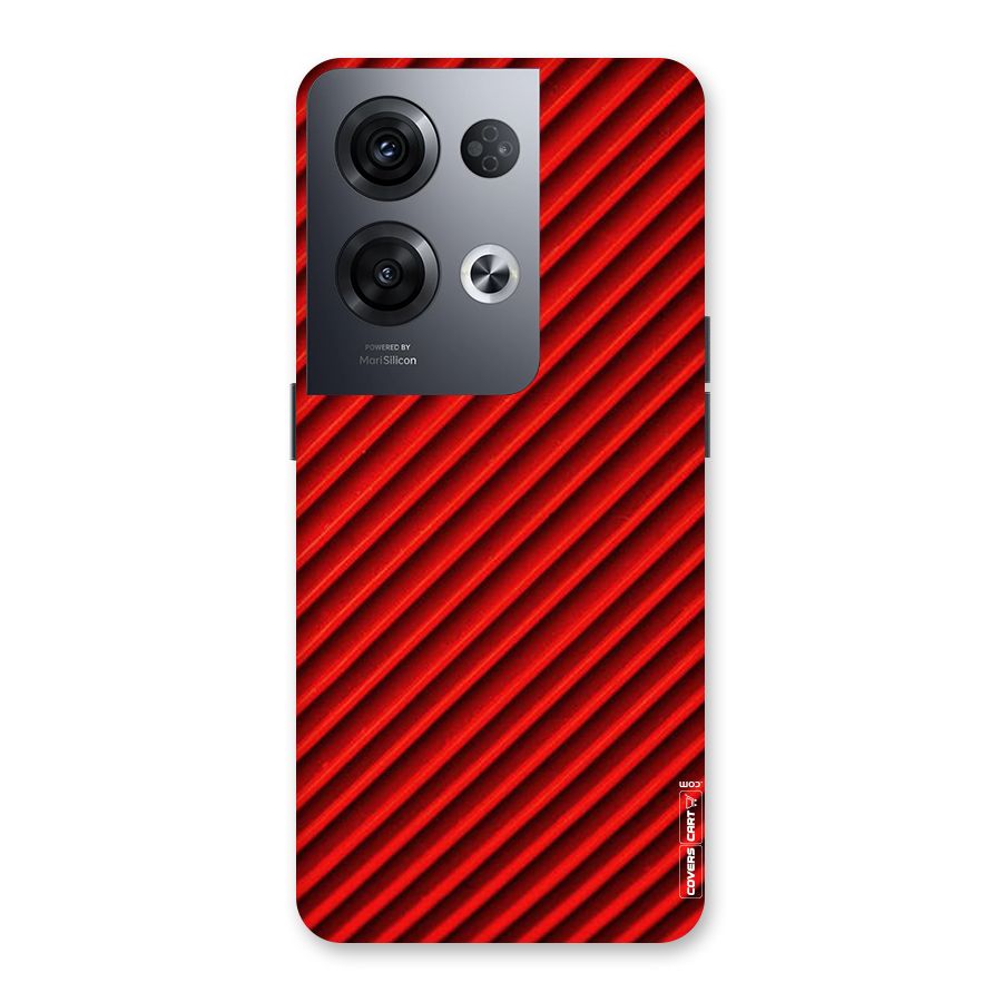 Red Rugged Stripes Back Case for Oppo Reno8 Pro 5G