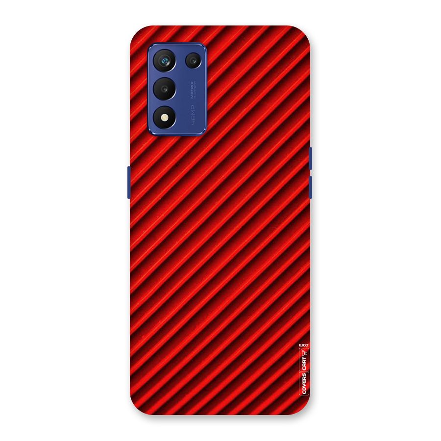 Red Rugged Stripes Back Case for Realme 9 5G Speed
