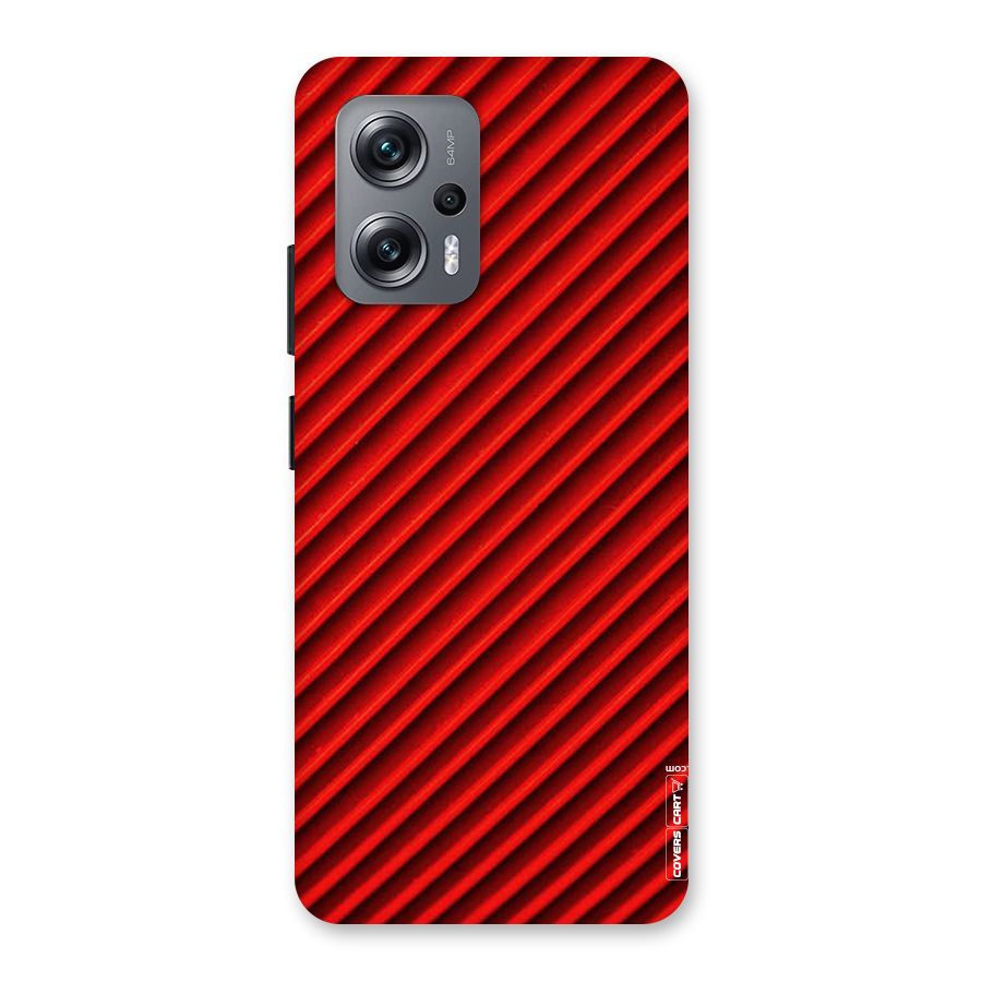 Red Rugged Stripes Back Case for Redmi K50i