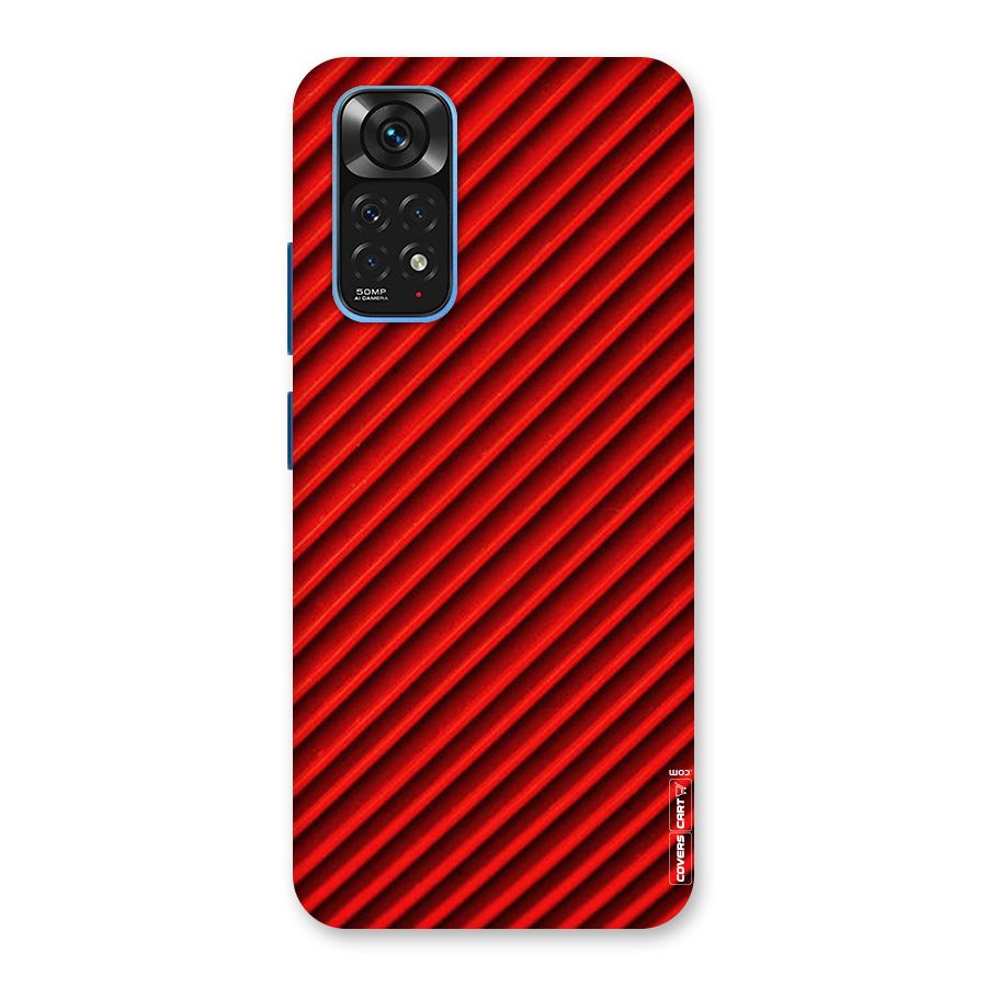 Red Rugged Stripes Back Case for Redmi Note 11S