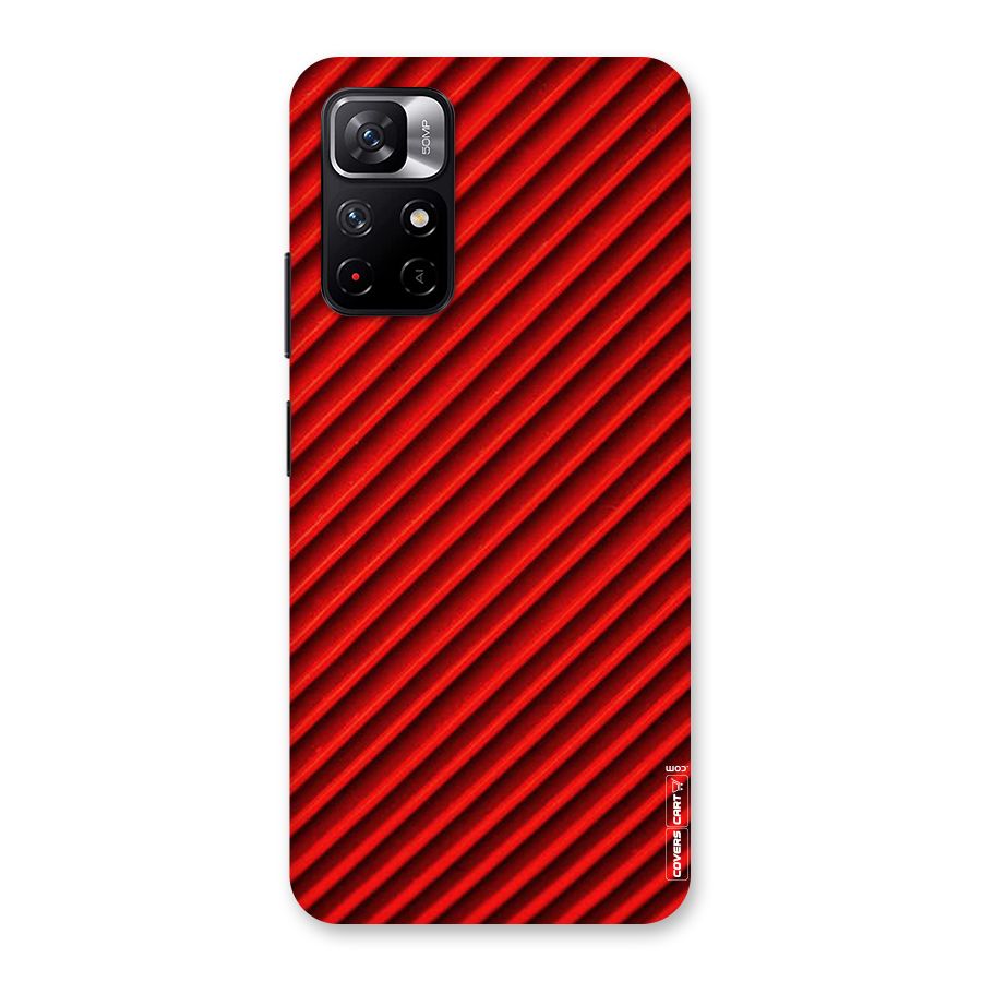 Red Rugged Stripes Back Case for Redmi Note 11T 5G