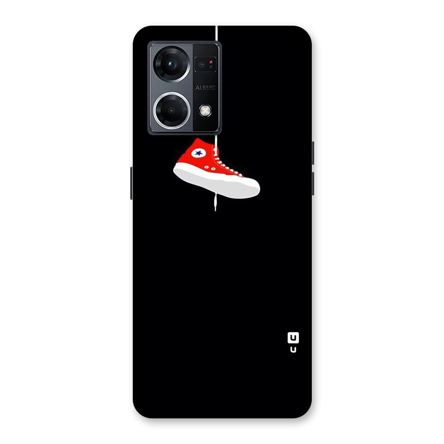 Red Shoe Hanging Glass Back Case for Oppo F21 Pro 5G