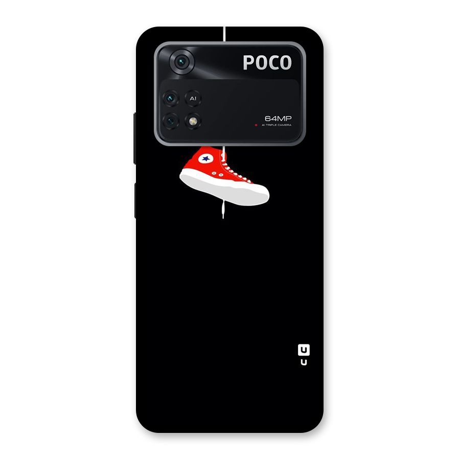 Red Shoe Hanging Back Case for Poco M4 Pro 4G