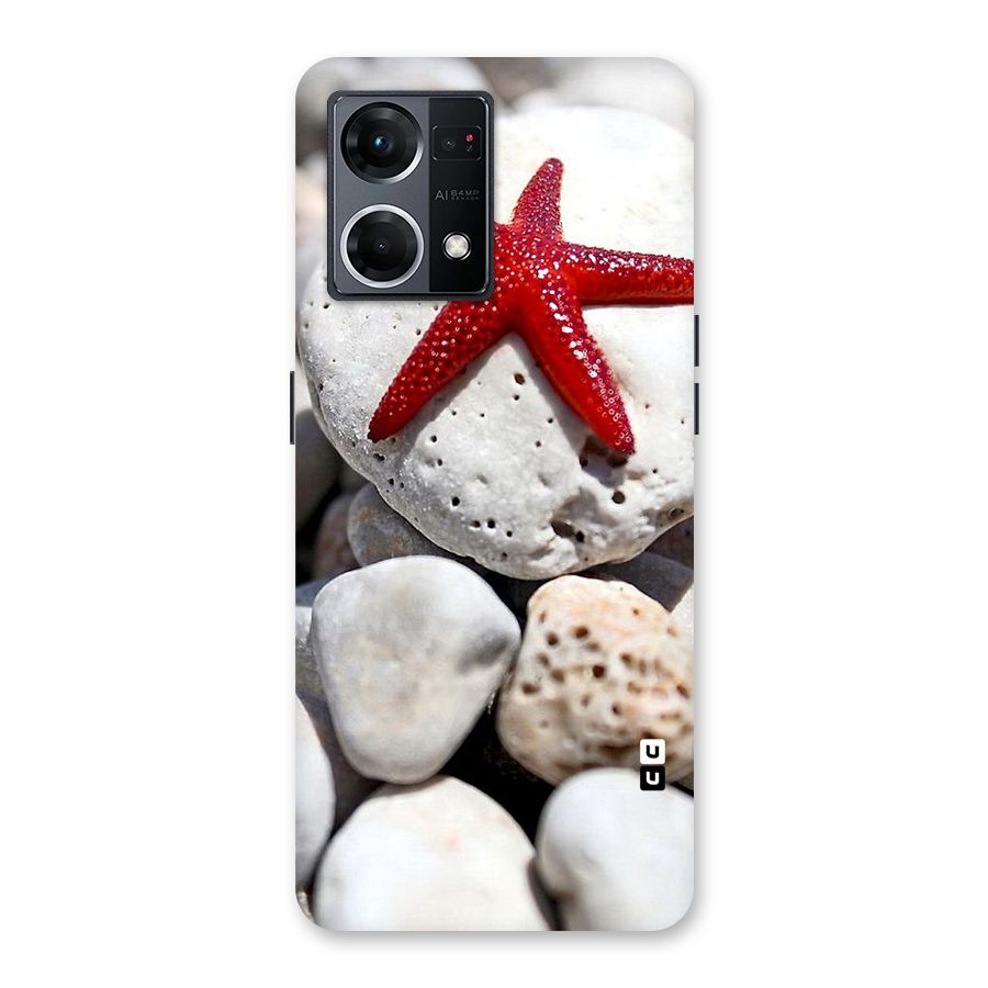 Red Star Fish Glass Back Case for Oppo F21 Pro 5G