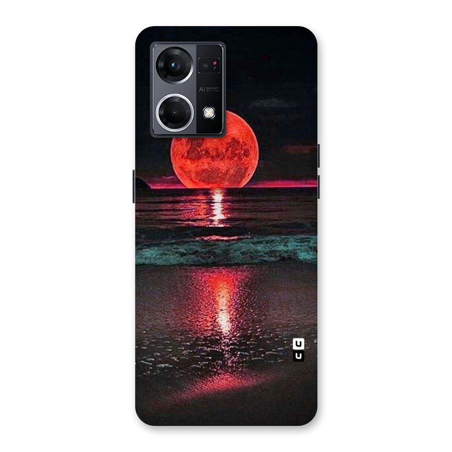 Red Sun Ocean Glass Back Case for Oppo F21 Pro 5G