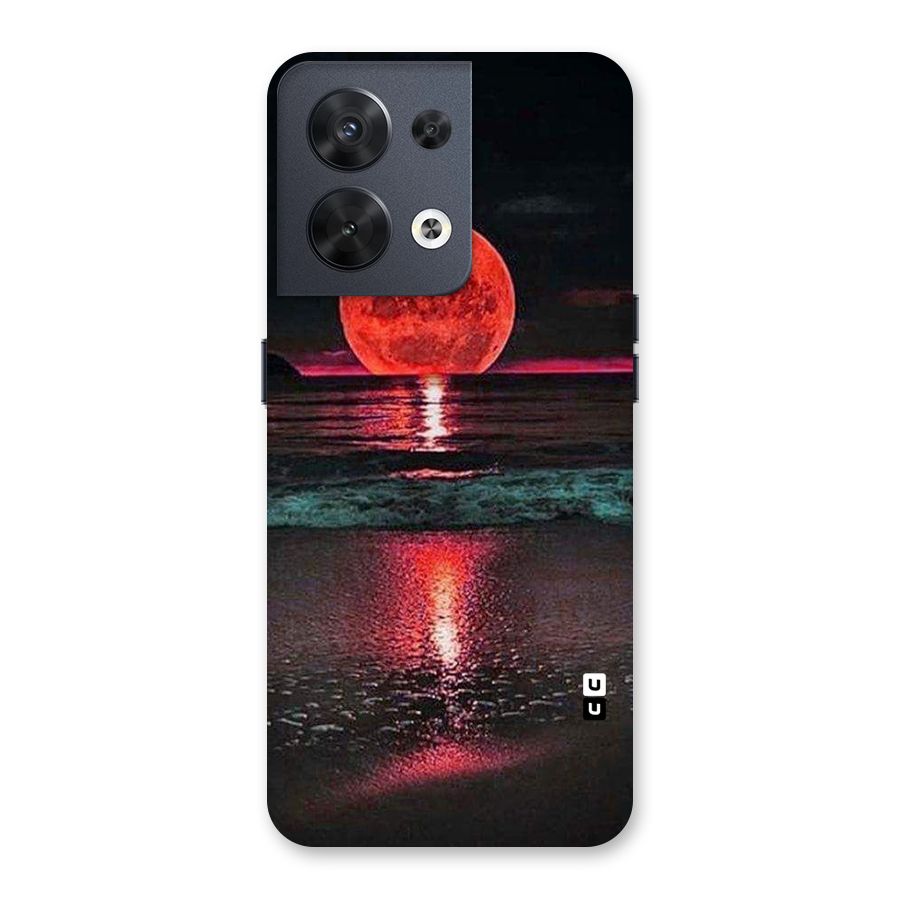 Red Sun Ocean Back Case for Oppo Reno8 5G