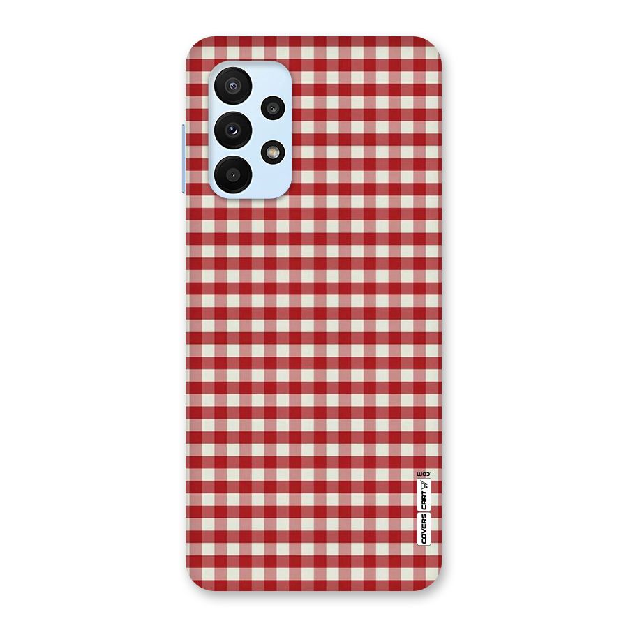 Red White Check Back Case for Galaxy A23