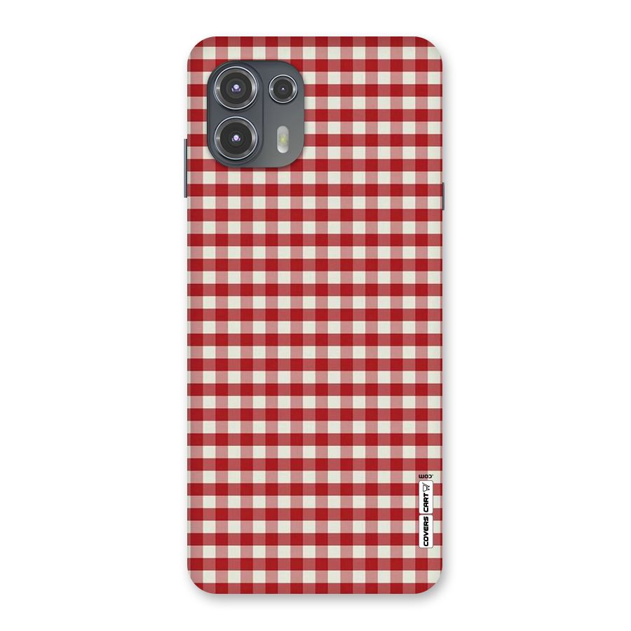 Red White Check Back Case for Motorola Edge 20 Fusion
