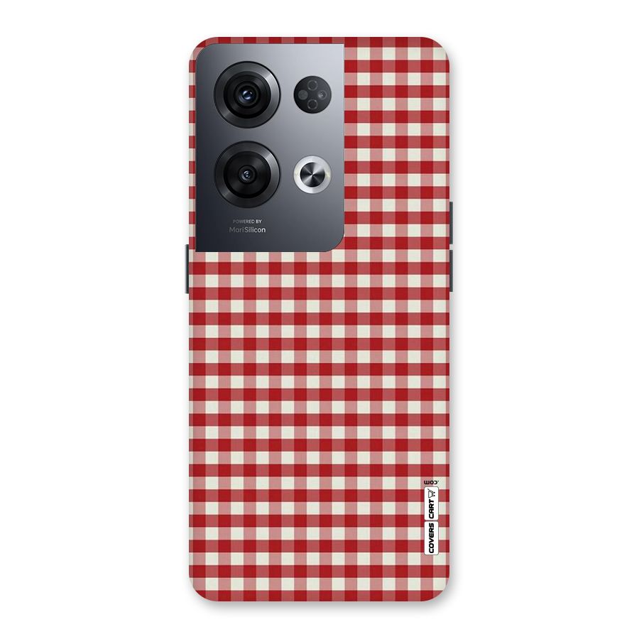 Red White Check Back Case for Oppo Reno8 Pro 5G