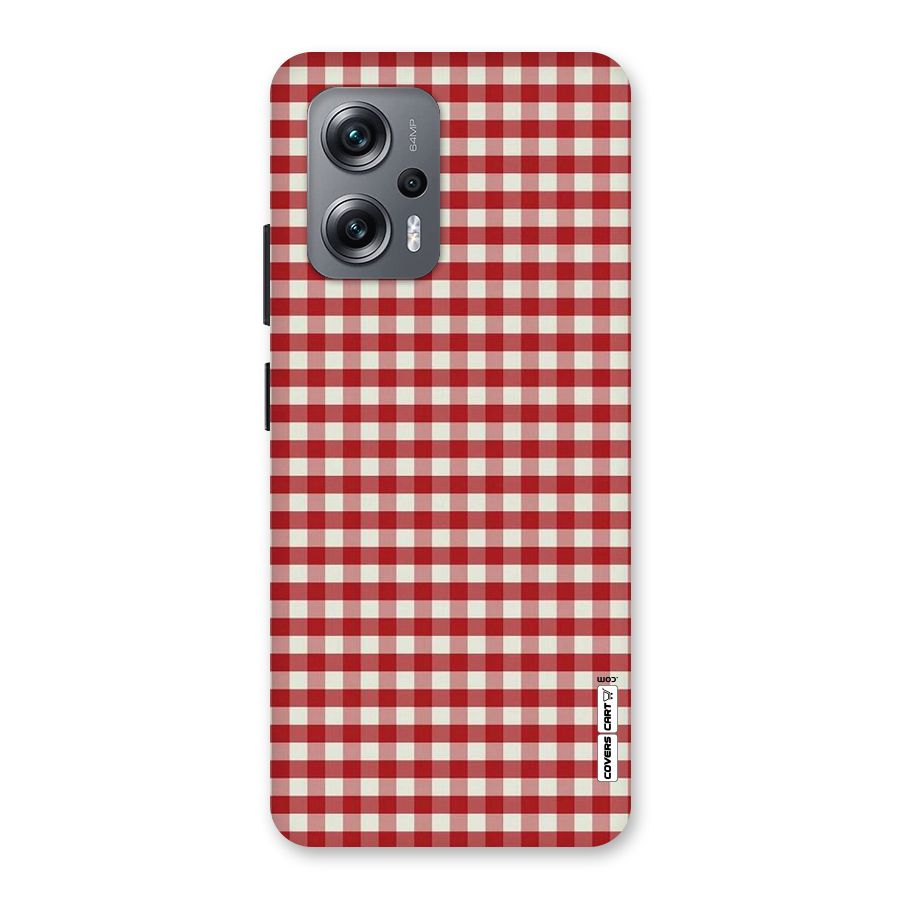Red White Check Back Case for Redmi K50i