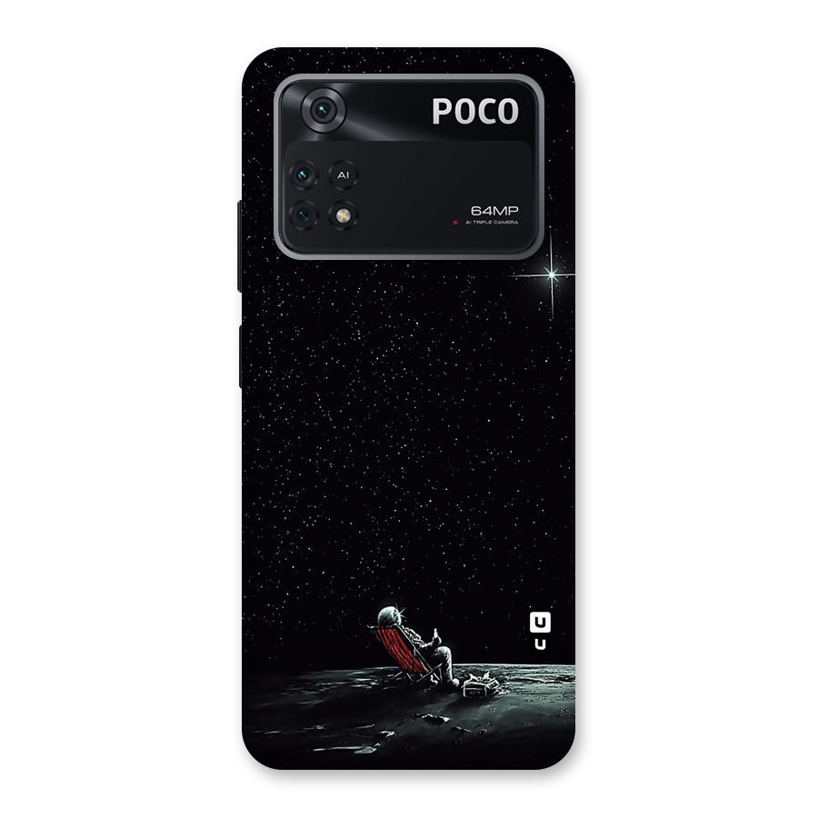 Resting Spaceman Face Back Case for Poco M4 Pro 4G