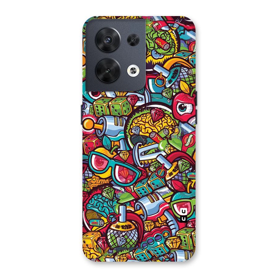 Retro Diamond Design Back Case for Oppo Reno8 5G