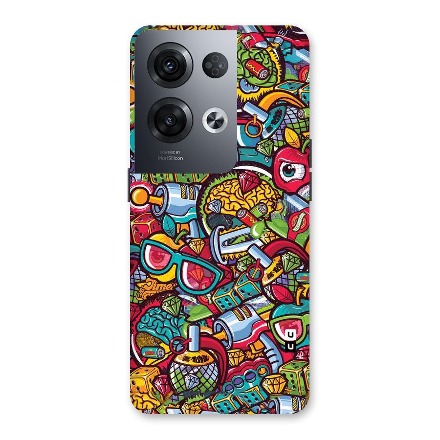 Retro Diamond Design Back Case for Oppo Reno8 Pro 5G