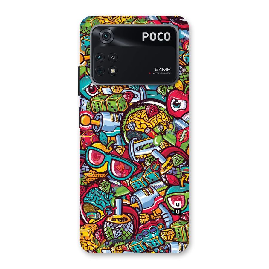 Retro Diamond Design Back Case for Poco M4 Pro 4G