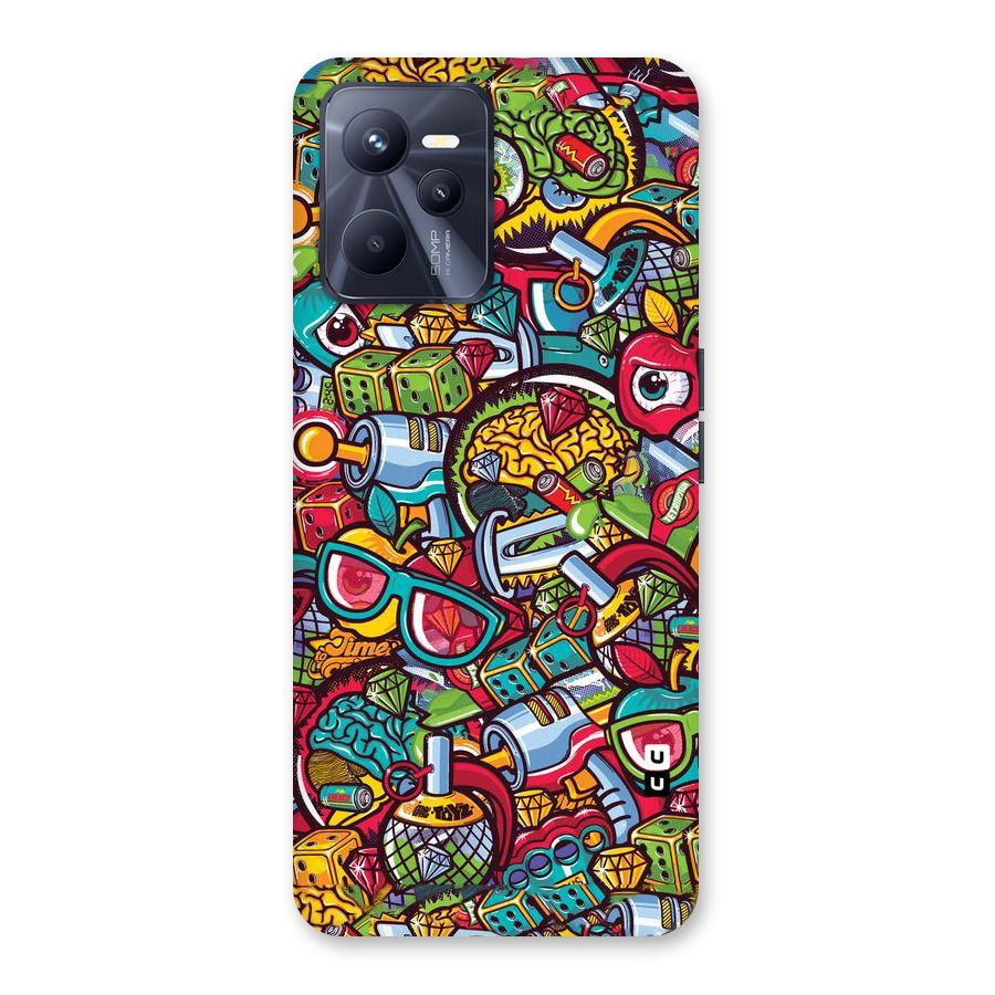 Retro Diamond Design Back Case for Realme C35