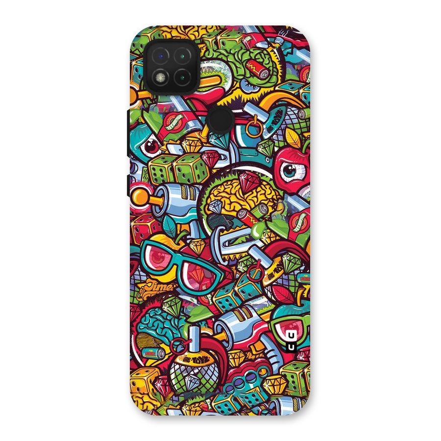 Retro Diamond Design Back Case for Redmi 9 Activ