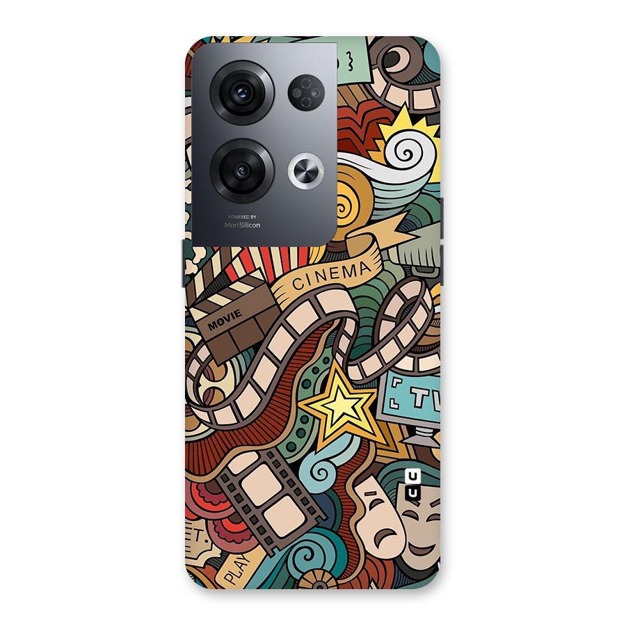 Retro Doodle Art Back Case for Oppo Reno8 Pro 5G