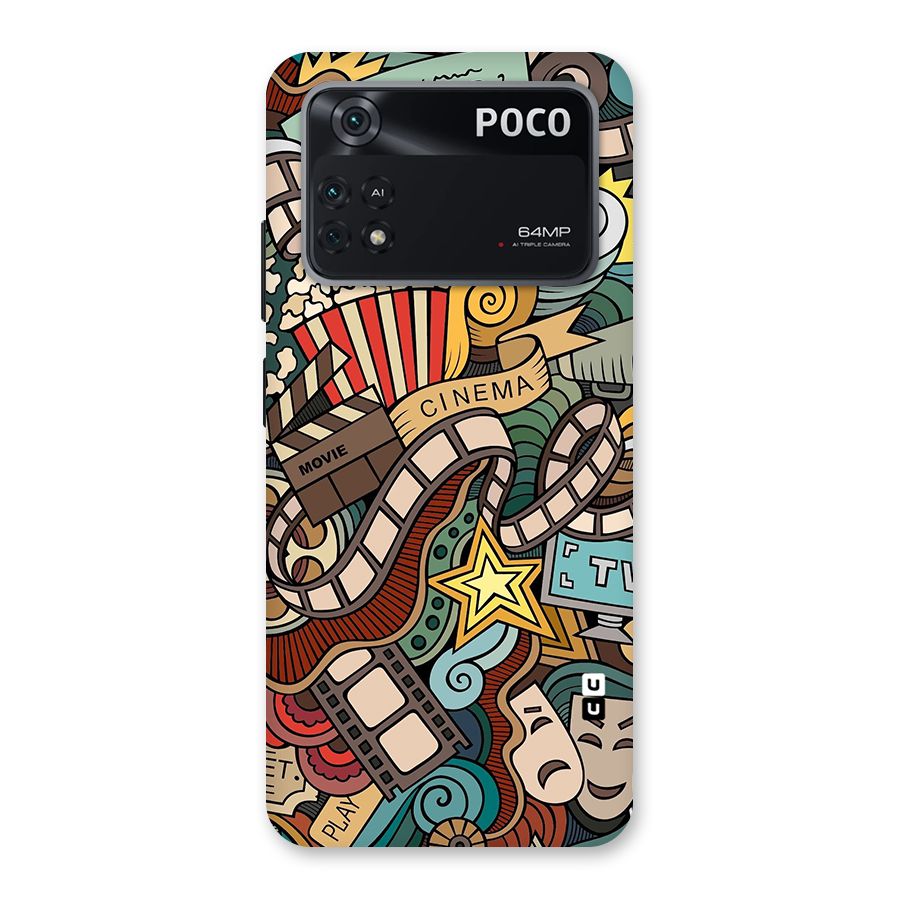 Retro Doodle Art Back Case for Poco M4 Pro 4G