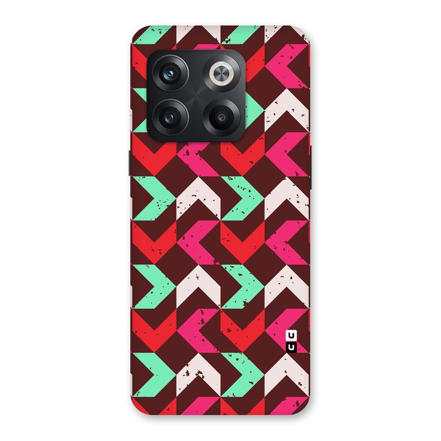 Retro Red Pink Pattern Back Case for OnePlus 10T
