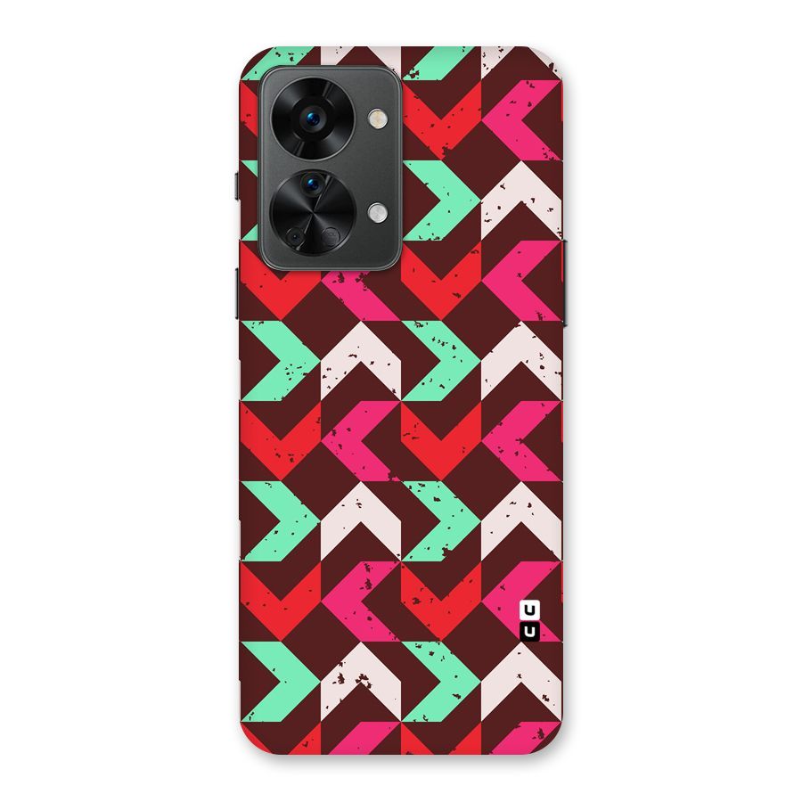 Retro Red Pink Pattern Back Case for OnePlus Nord 2T