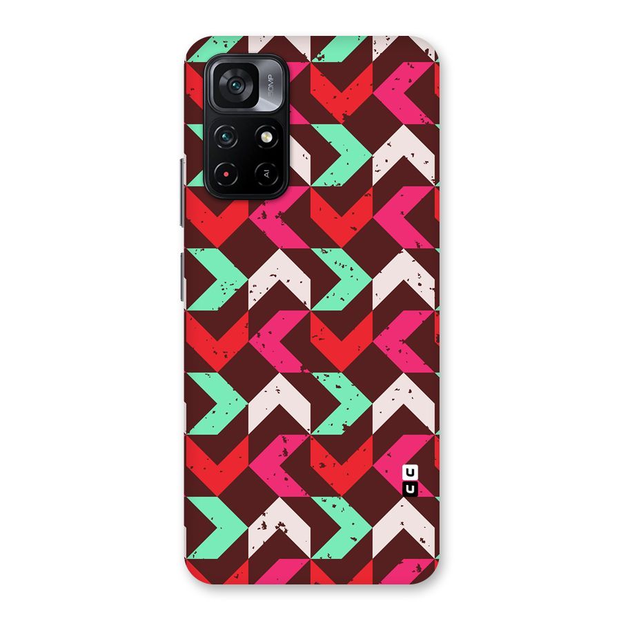 Retro Red Pink Pattern Back Case for Poco M4 Pro 5G
