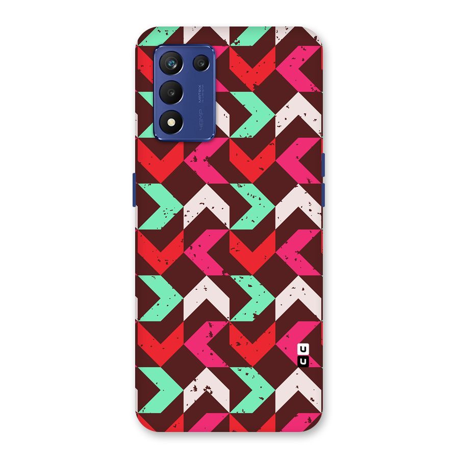 Retro Red Pink Pattern Back Case for Realme 9 5G Speed