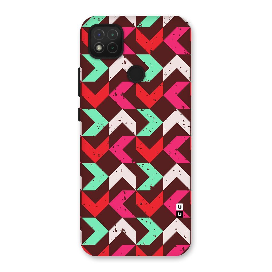 Retro Red Pink Pattern Back Case for Redmi 9 Activ