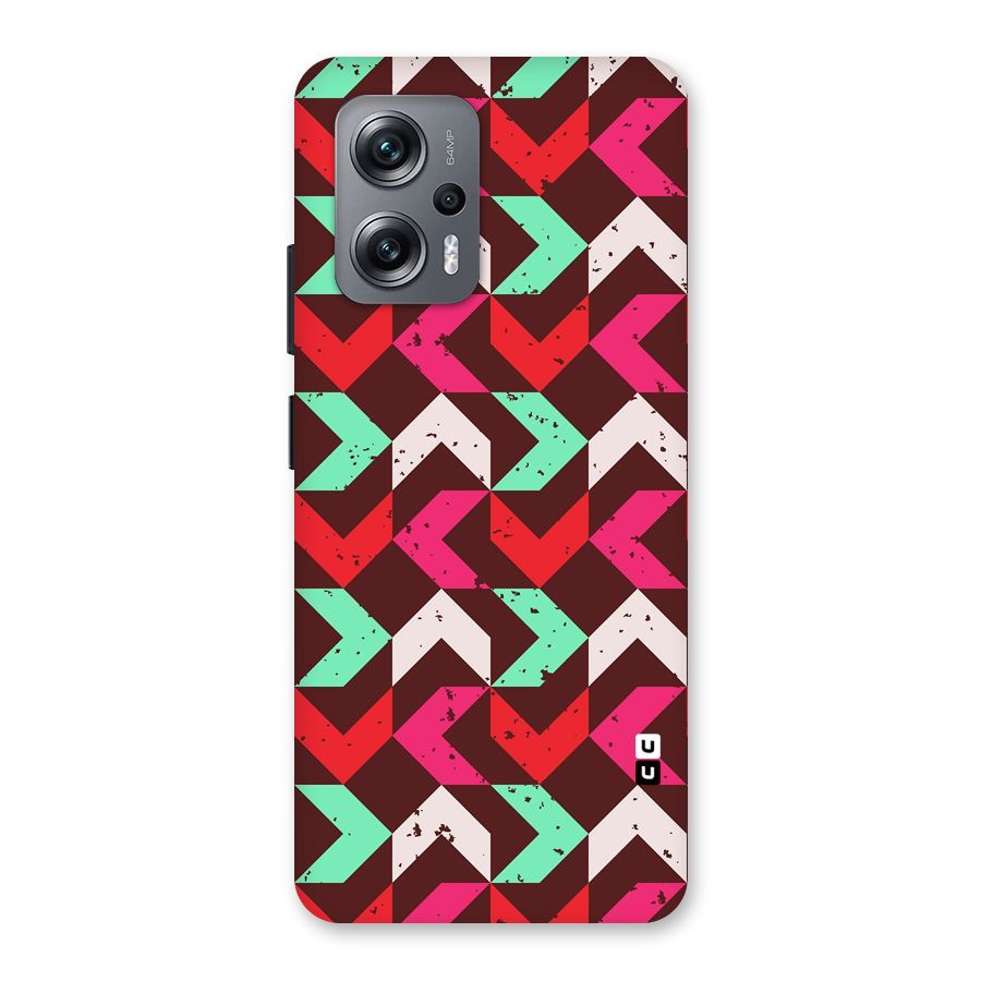 Retro Red Pink Pattern Back Case for Redmi K50i