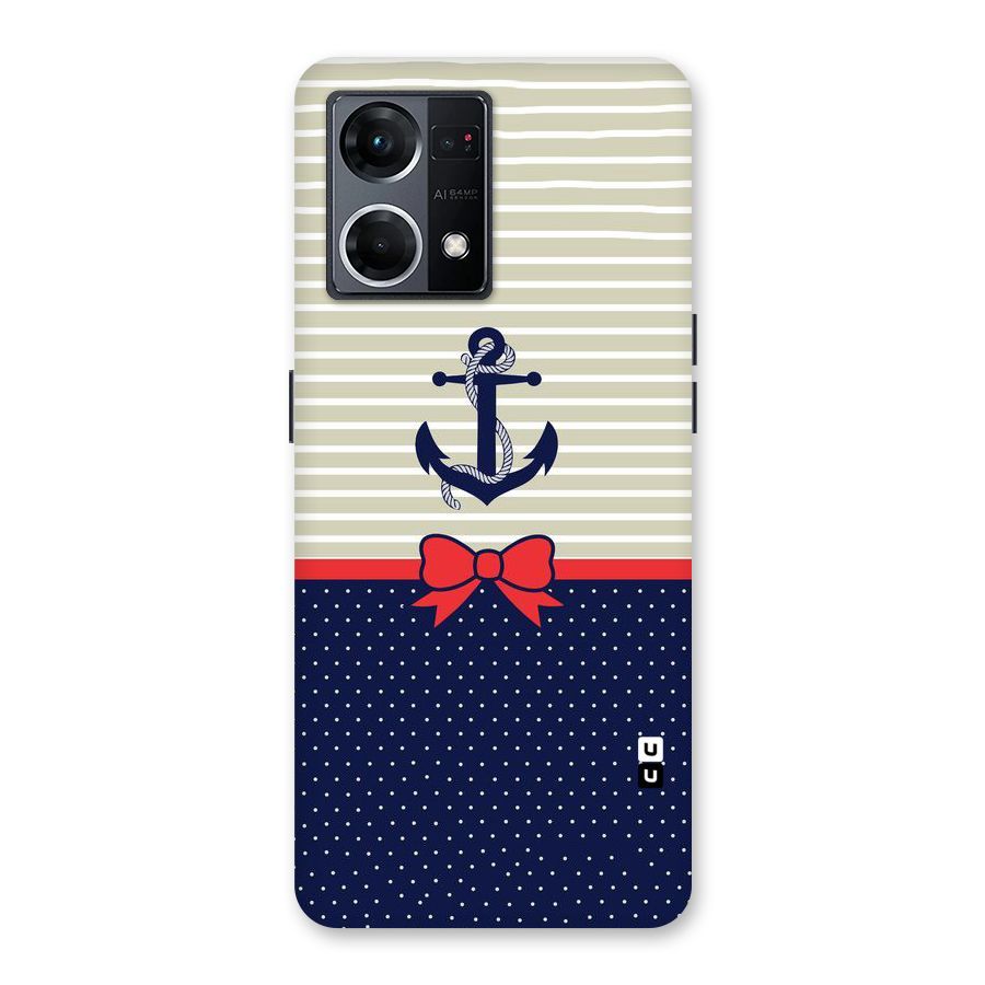 Ribbon Anchor Glass Back Case for Oppo F21 Pro 5G
