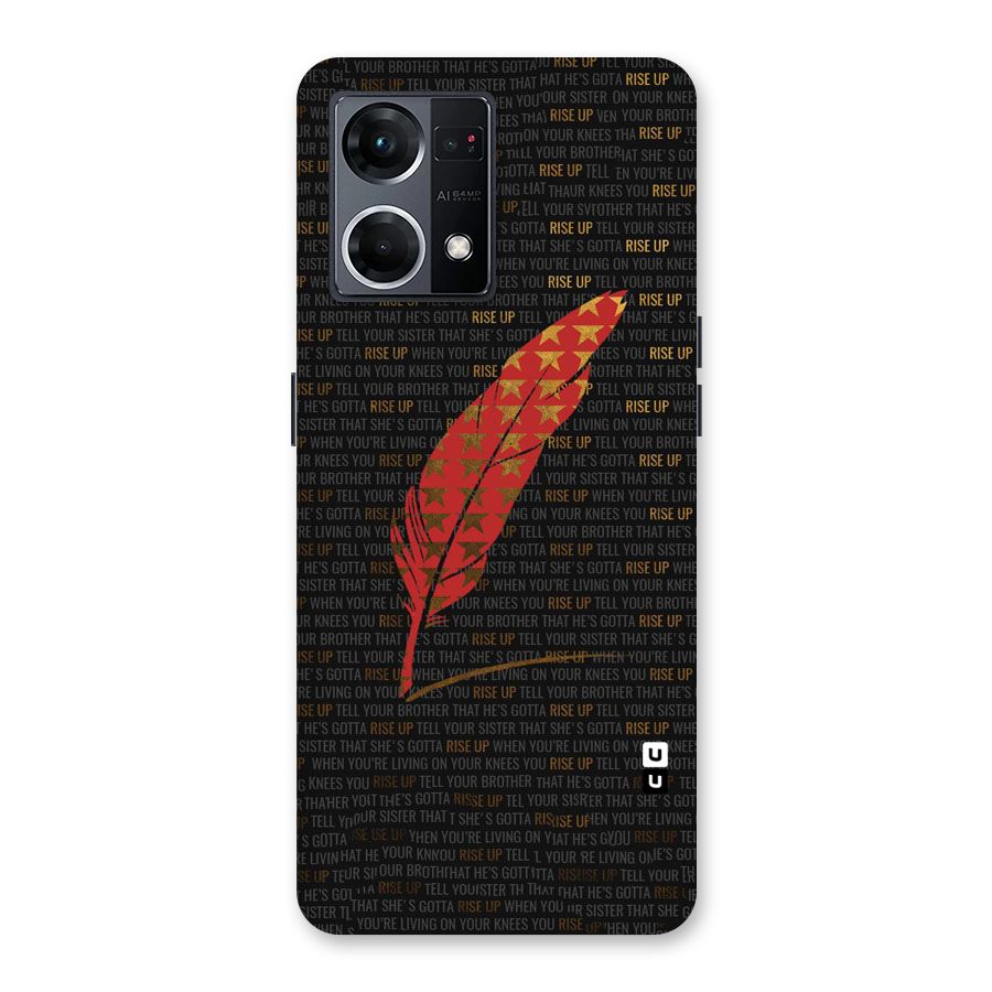 Rise Up Feather Glass Back Case for Oppo F21 Pro 5G