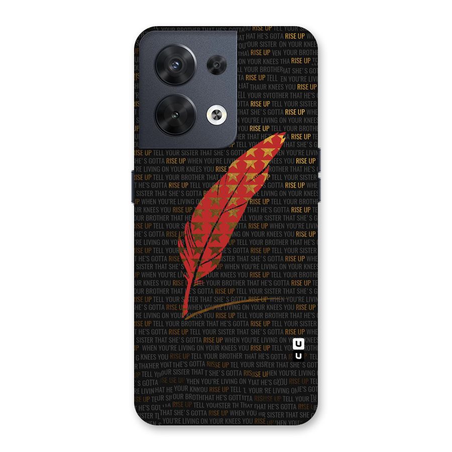 Rise Up Feather Back Case for Oppo Reno8 5G