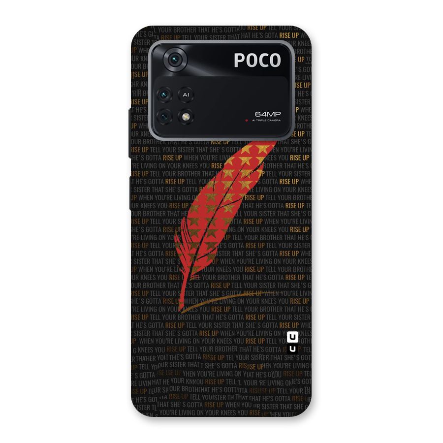 Rise Up Feather Back Case for Poco M4 Pro 4G