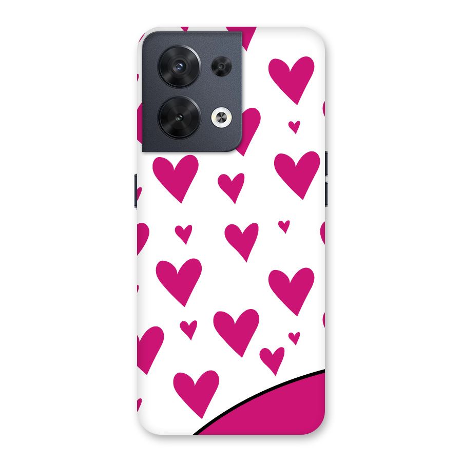 Romantic Couples with Hearts Back Case for Oppo Reno8 5G