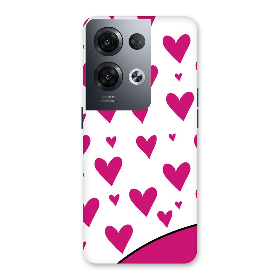 Romantic Couples with Hearts Back Case for Oppo Reno8 Pro 5G