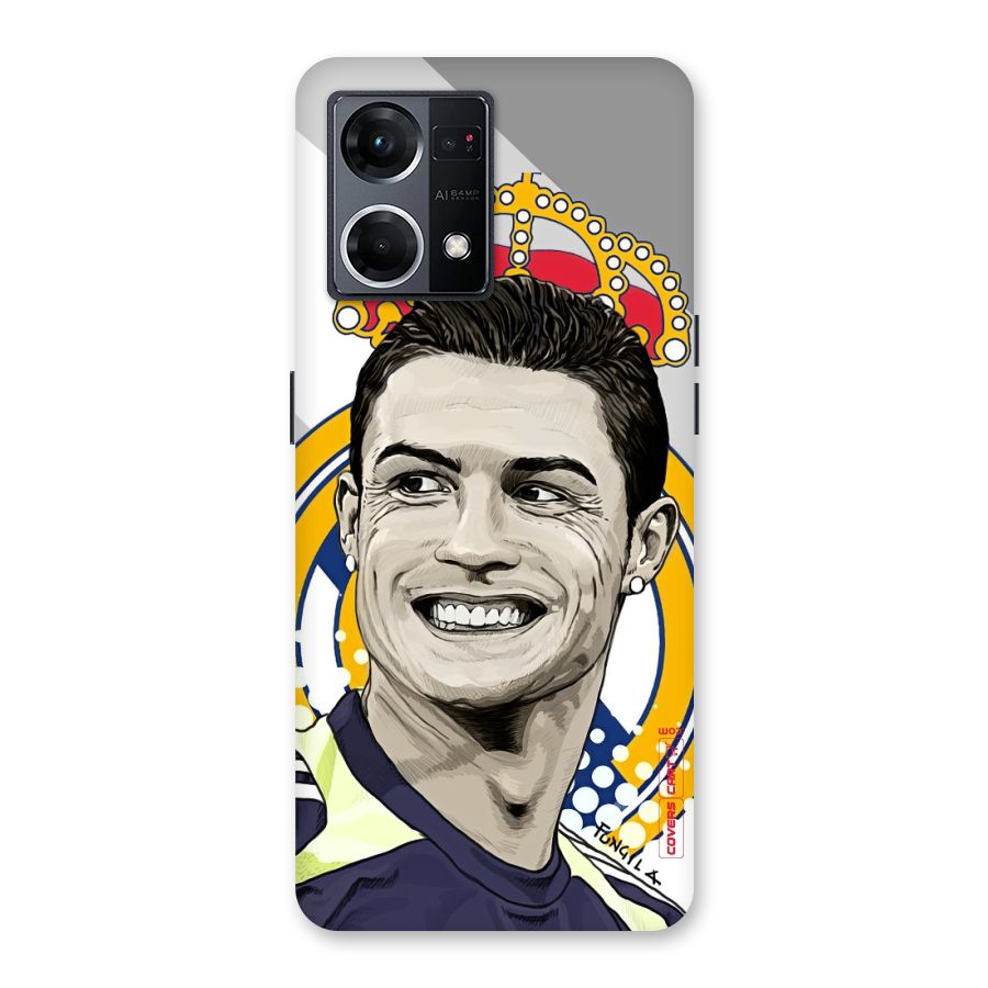 Ronaldo Madrid King Glass Back Case for Oppo F21 Pro 5G