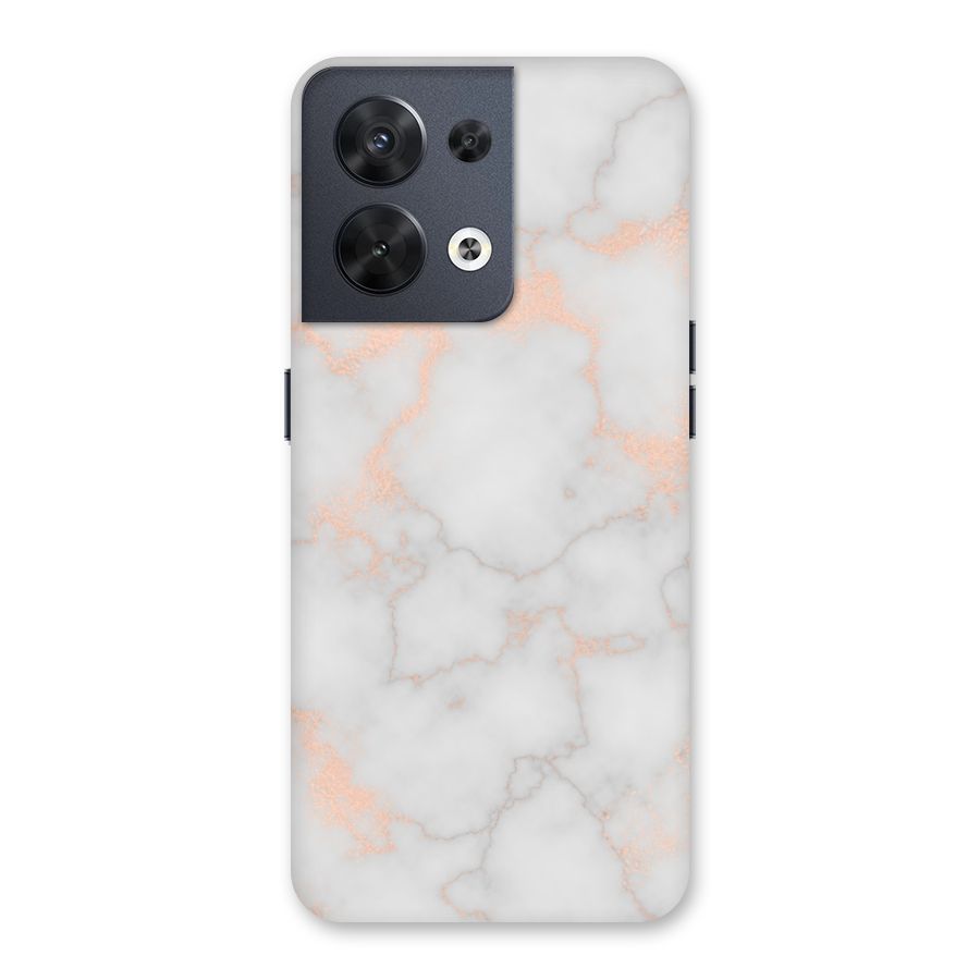 RoseGold Marble Back Case for Oppo Reno8 5G