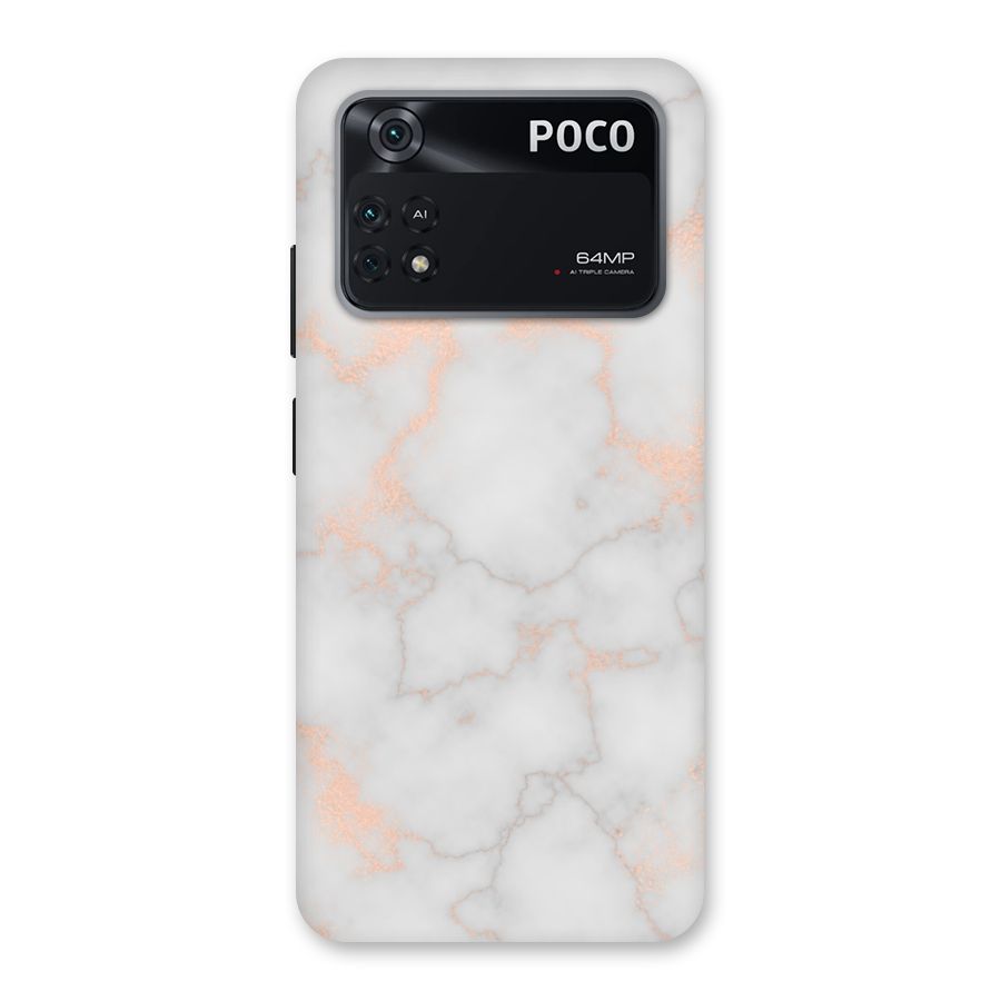 RoseGold Marble Back Case for Poco M4 Pro 4G