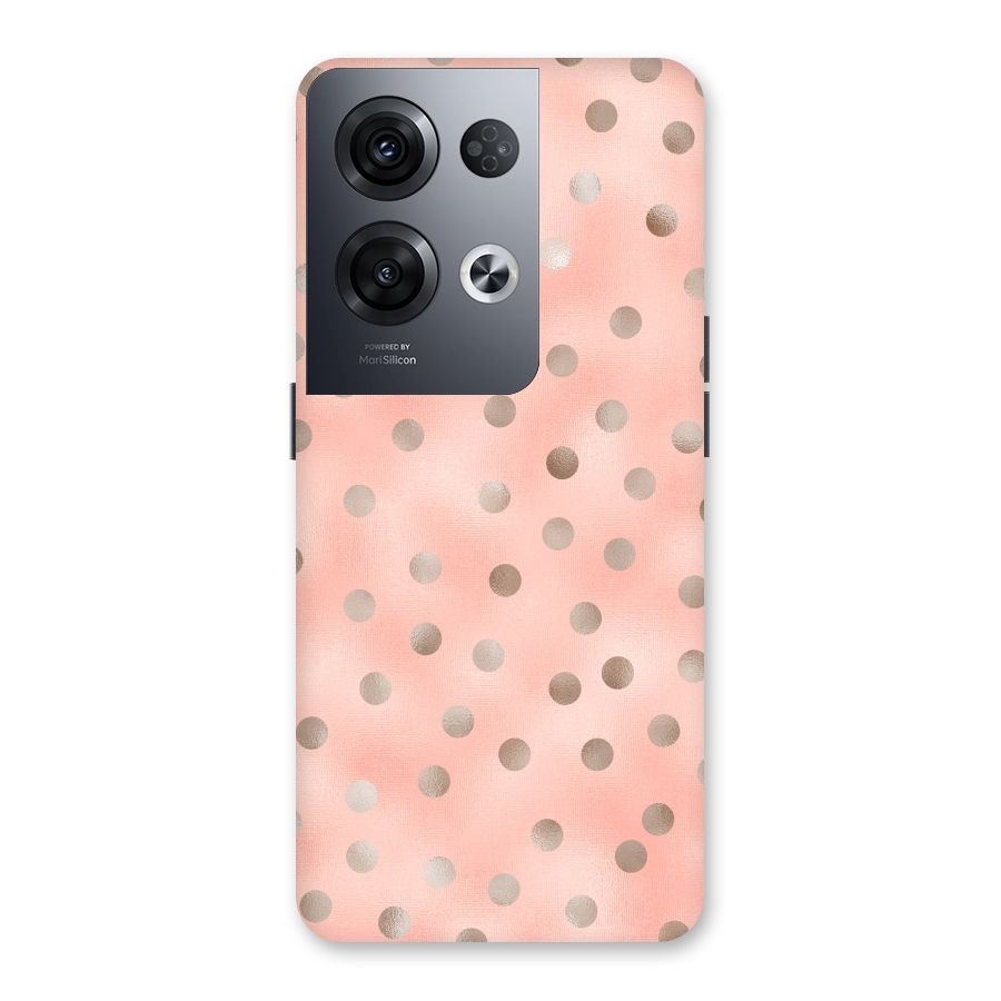 RoseGold Polka Dots Back Case for Oppo Reno8 Pro 5G