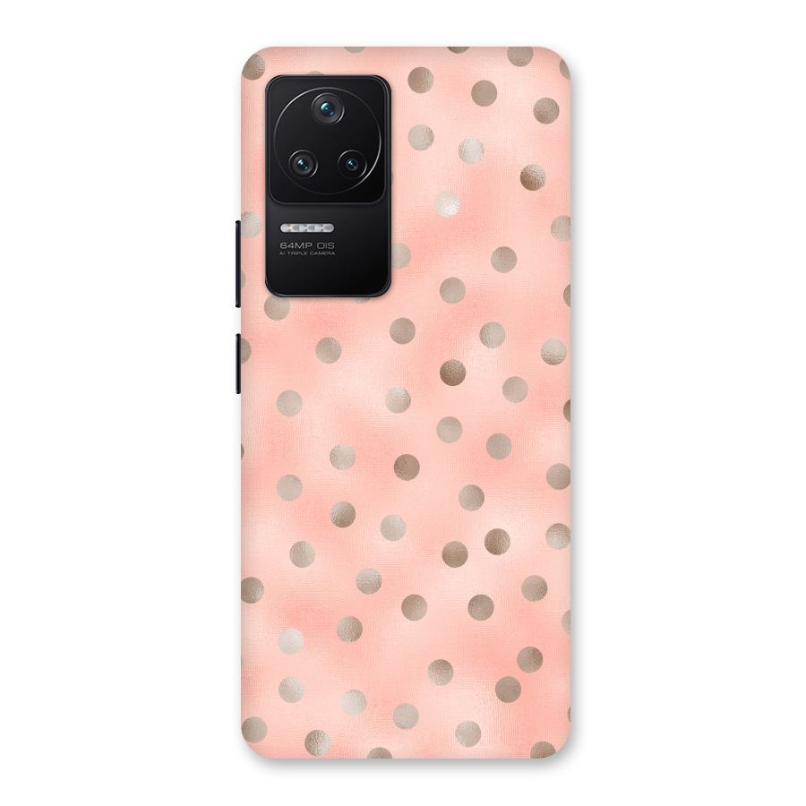RoseGold Polka Dots Back Case for Poco F4 5G