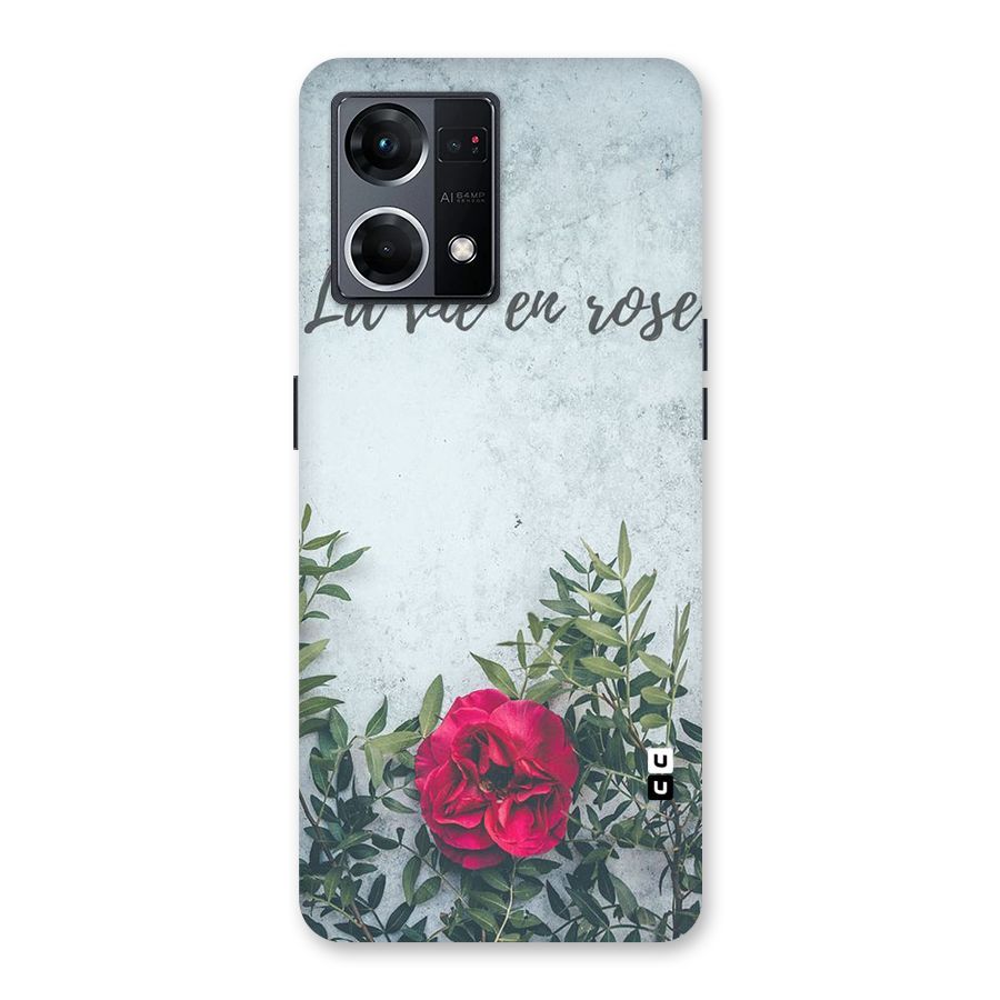Rose Life Glass Back Case for Oppo F21 Pro 5G
