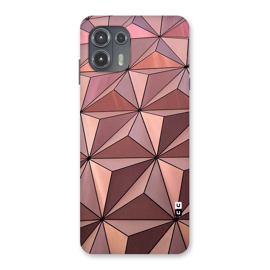 Rosegold Abstract Shapes Back Case for Motorola Edge 20 Fusion