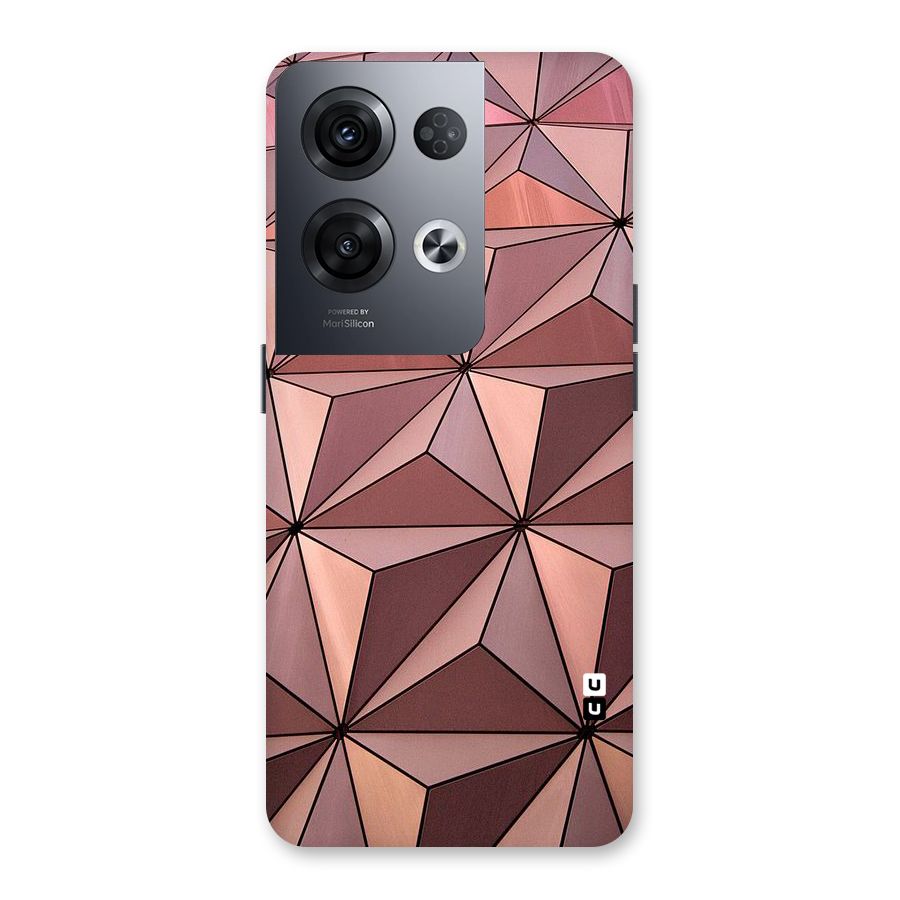 Rosegold Abstract Shapes Back Case for Oppo Reno8 Pro 5G
