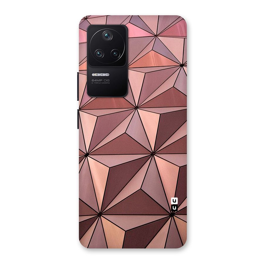 Rosegold Abstract Shapes Back Case for Poco F4 5G