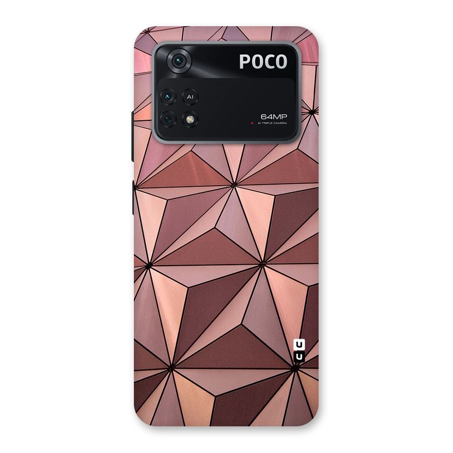 Rosegold Abstract Shapes Back Case for Poco M4 Pro 4G
