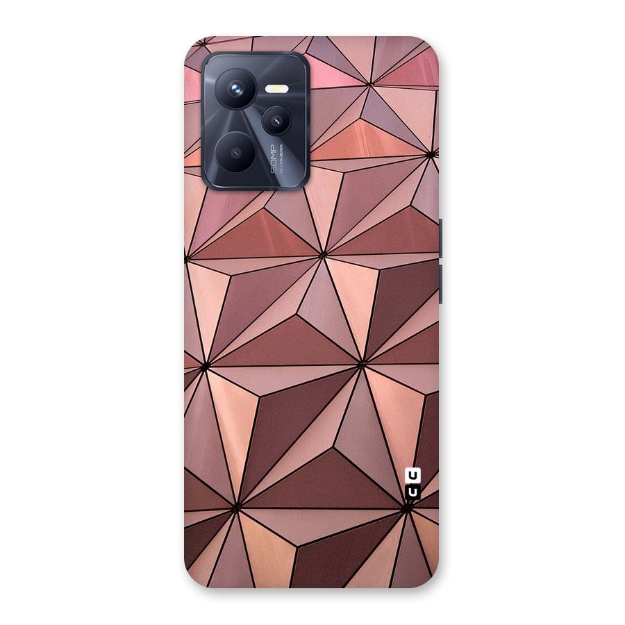 Rosegold Abstract Shapes Back Case for Realme C35