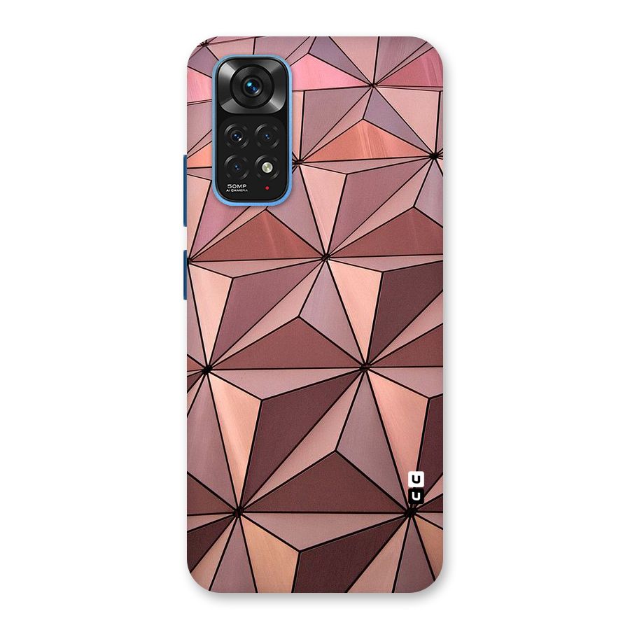 Rosegold Abstract Shapes Back Case for Redmi Note 11S