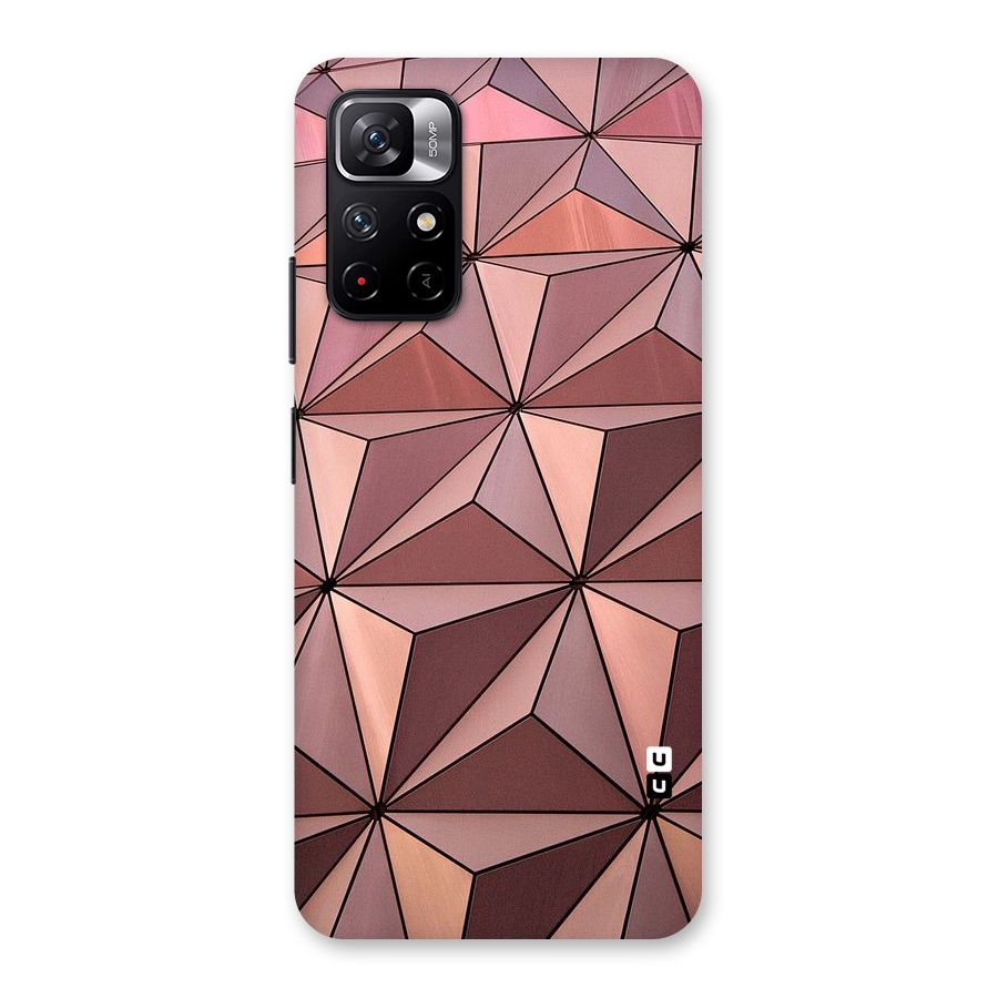 Rosegold Abstract Shapes Back Case for Redmi Note 11T 5G